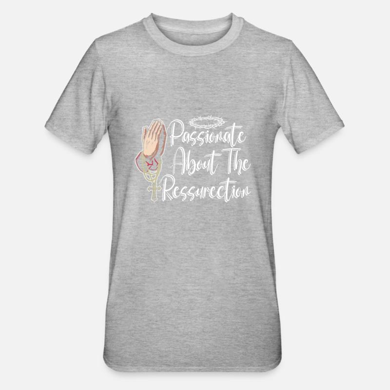 Christ Christianisme Résurrection - T-shirt polycoton Unisexe - gris chiné