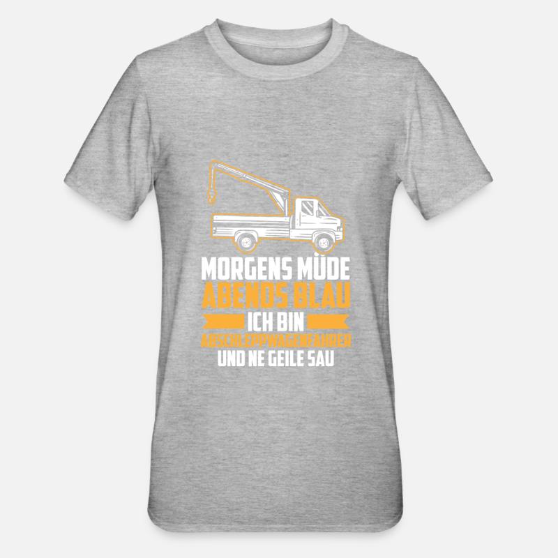 Abschleppdienst Abschlepper - Unisex Polycotton T-Shirt - Grau meliert