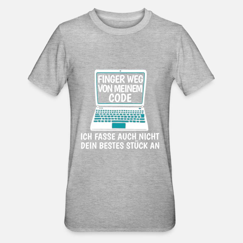 Entwickler Coder Programmierer Lustig - Unisex Polycotton T-Shirt - Grau meliert