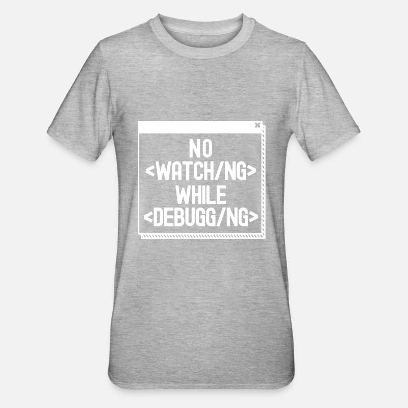 Developer Coder Programmer - Unisex Polycotton T-Shirt - heather grey