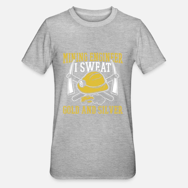 Engineer Cool Mining Engineer - Unisex Polycotton T-Shirt - heather grey