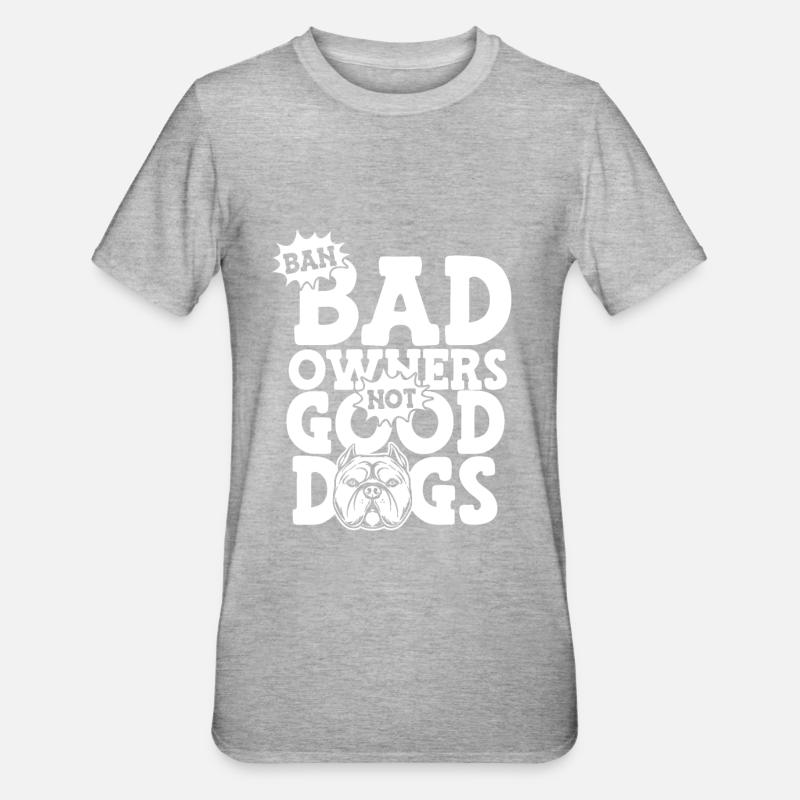 Pitbull Pitbull Interdiction - T-shirt polycoton Unisexe - gris chiné