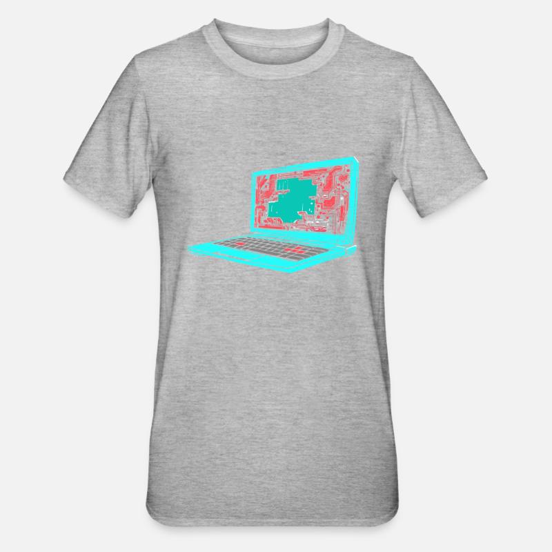 Développeur, Codeur, Programmeur - T-shirt polycoton Unisexe - gris chiné