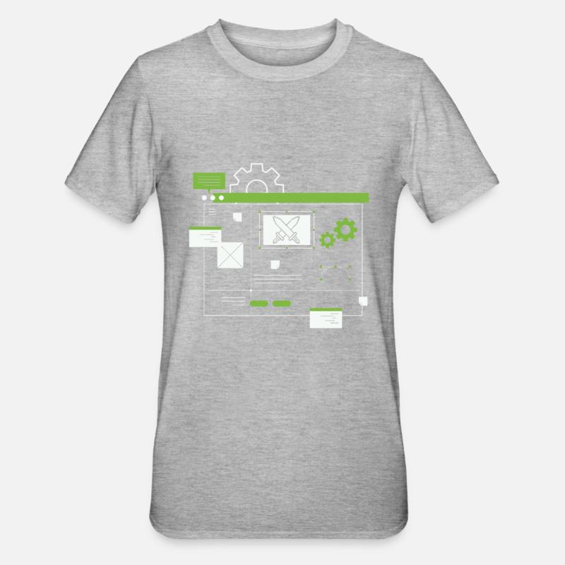 Entwickler Coder Programmierer - Unisex Polycotton T-Shirt - Grau meliert