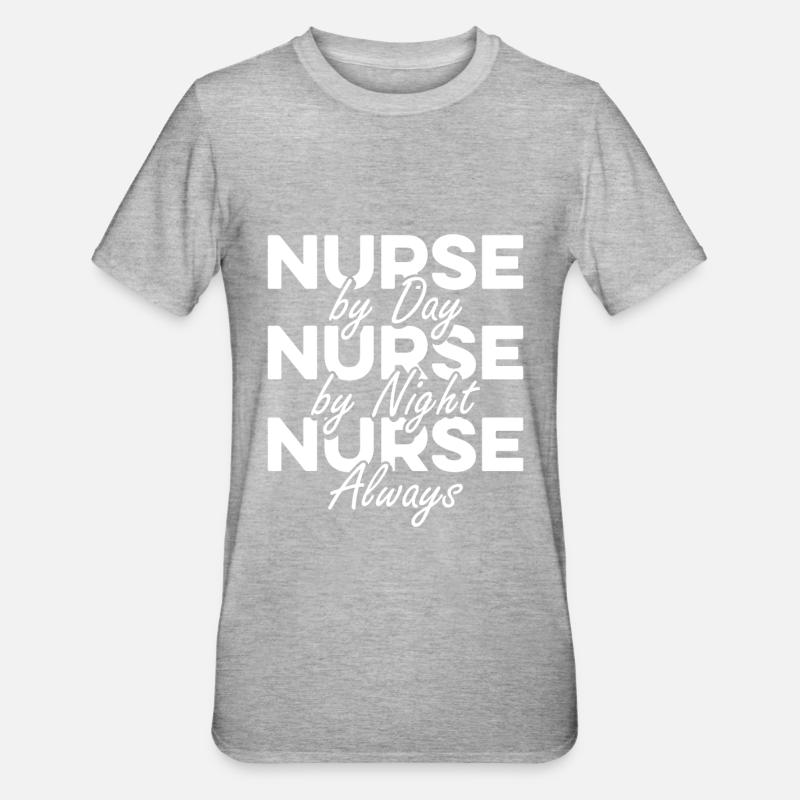 Krankenschwester Superheld - Unisex Polycotton T-Shirt - Grau meliert