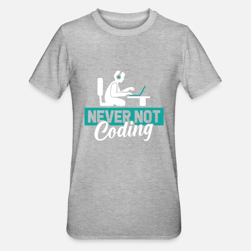 Developer, Coder, Programmer - Unisex Polycotton T-Shirt - heather grey