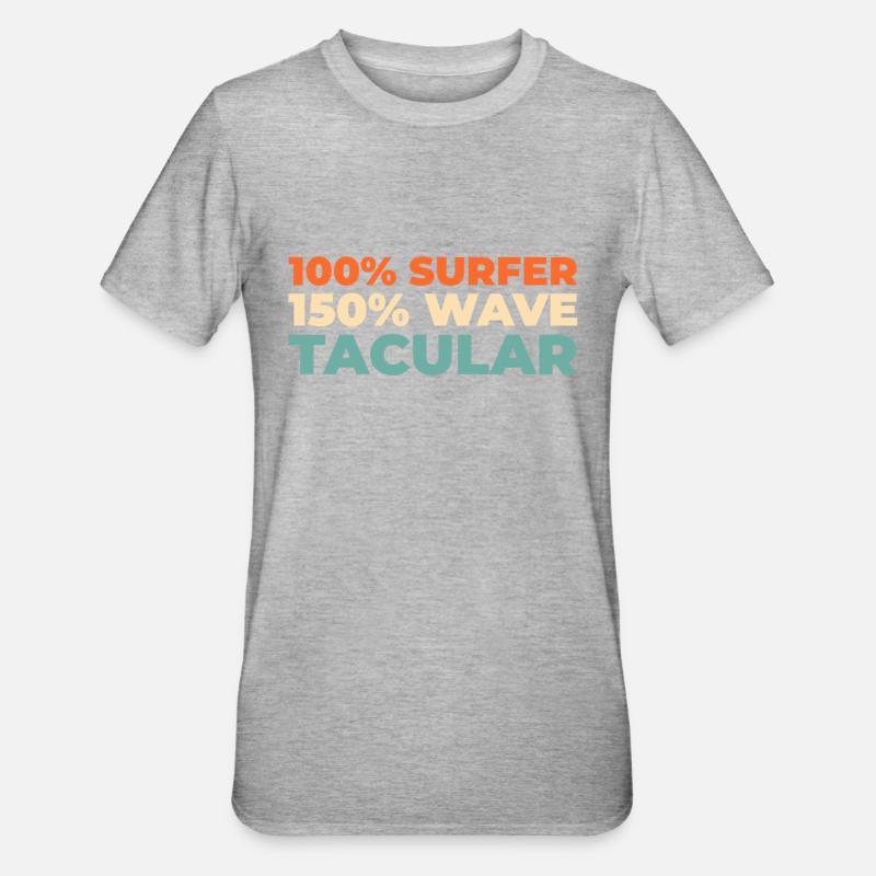 Surfeur Surf - T-shirt polycoton Unisexe - gris chiné