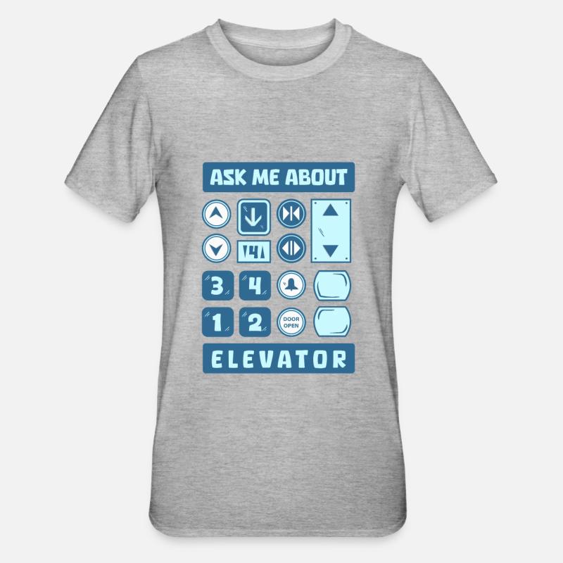 Elevator Elevator - Unisex Polycotton T-Shirt - heather grey