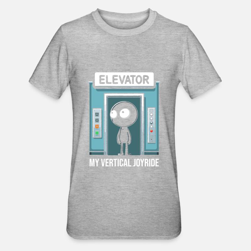Elevator Elevator - Unisex Polycotton T-Shirt - heather grey