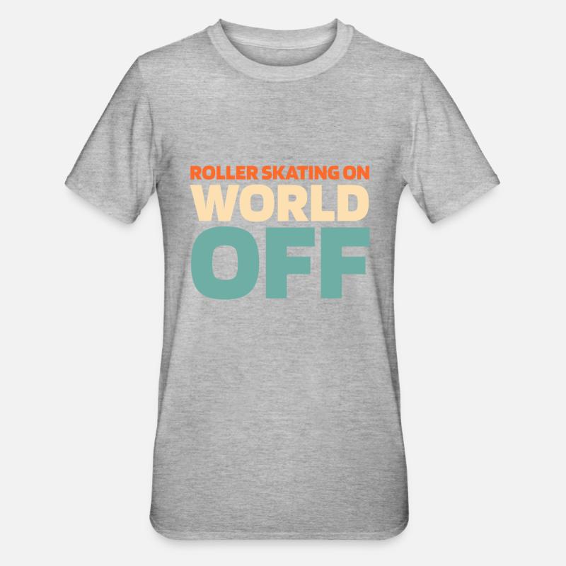 Roller Skates Roller Skating - Unisex Polycotton T-Shirt - heather grey