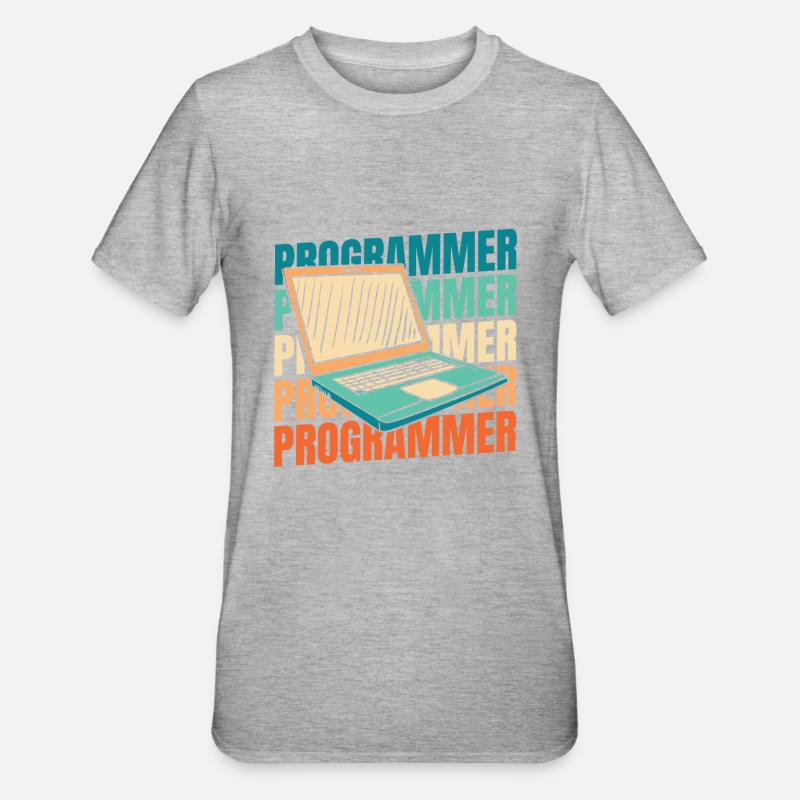 Entwickler Coder Programmierer - Unisex Polycotton T-Shirt - Grau meliert