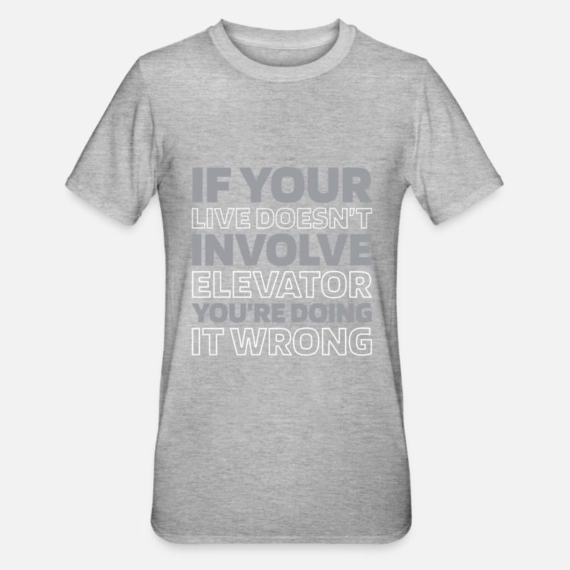 Elevator Elevator - Unisex Polycotton T-Shirt - heather grey