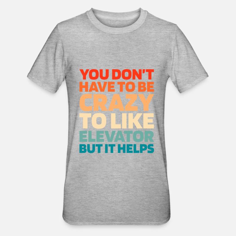 Elevator Elevator - Unisex Polycotton T-Shirt - heather grey