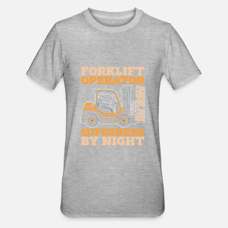 Gabelstapler Staplerfahrer - Unisex Polycotton T-Shirt - Grau meliert