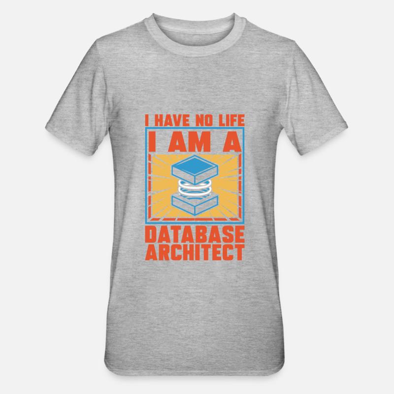 Database Architect - Unisex Polycotton T-Shirt - heather grey