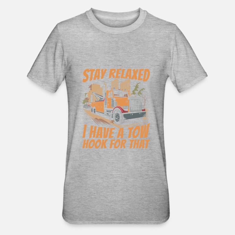 Abschleppdienst Abschlepper - Unisex Polycotton T-Shirt - Grau meliert