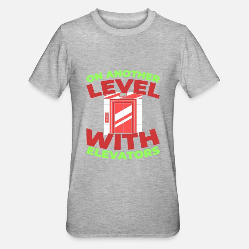 Elevator Elevator - Unisex Polycotton T-Shirt - heather grey