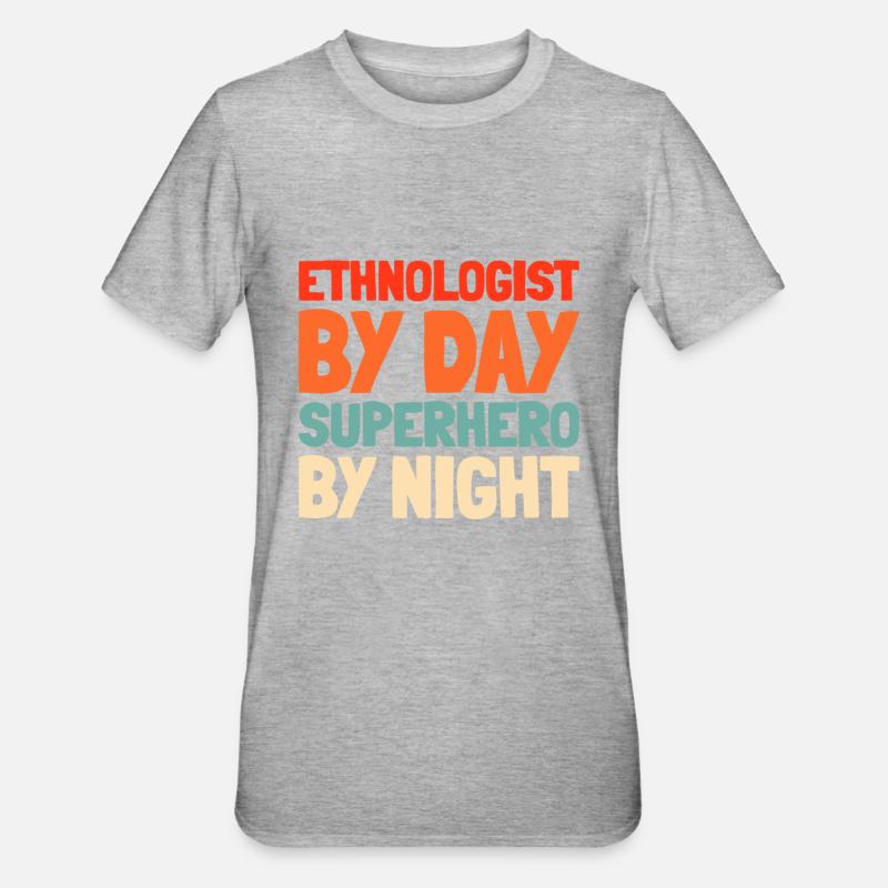 Ethnologue - T-shirt polycoton Unisexe - gris chiné