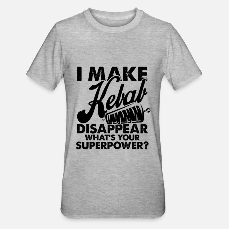 doner kebab - T-shirt polycoton Unisexe - gris chiné