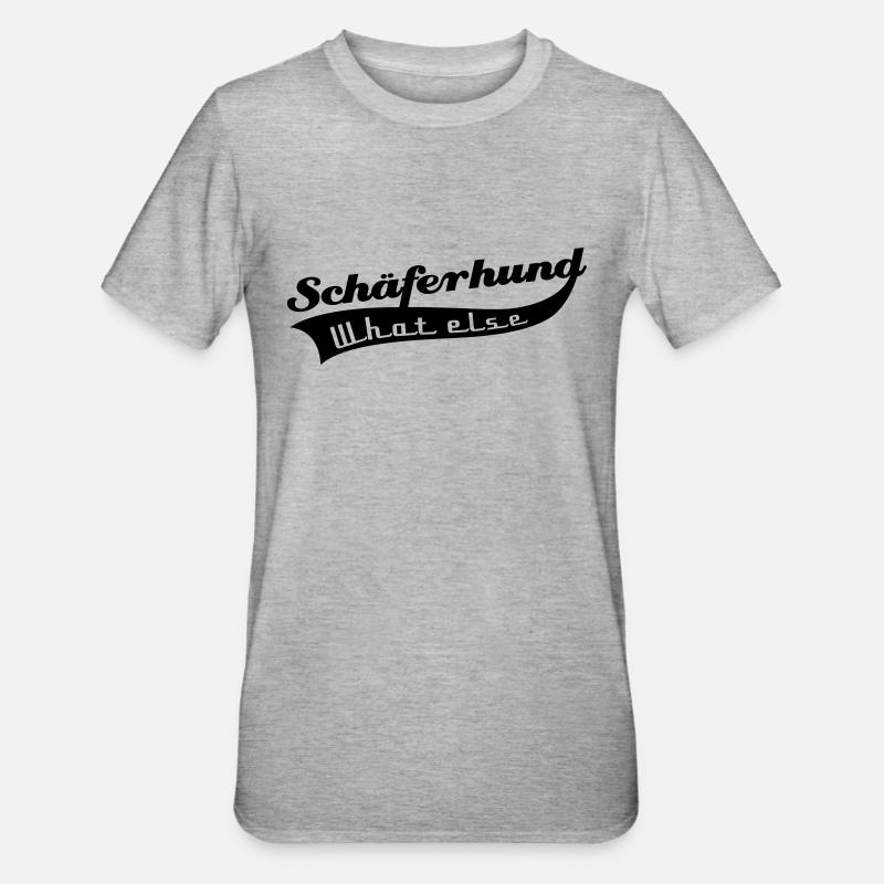 Schäferhund - Unisex Polycotton T-Shirt - Grau meliert