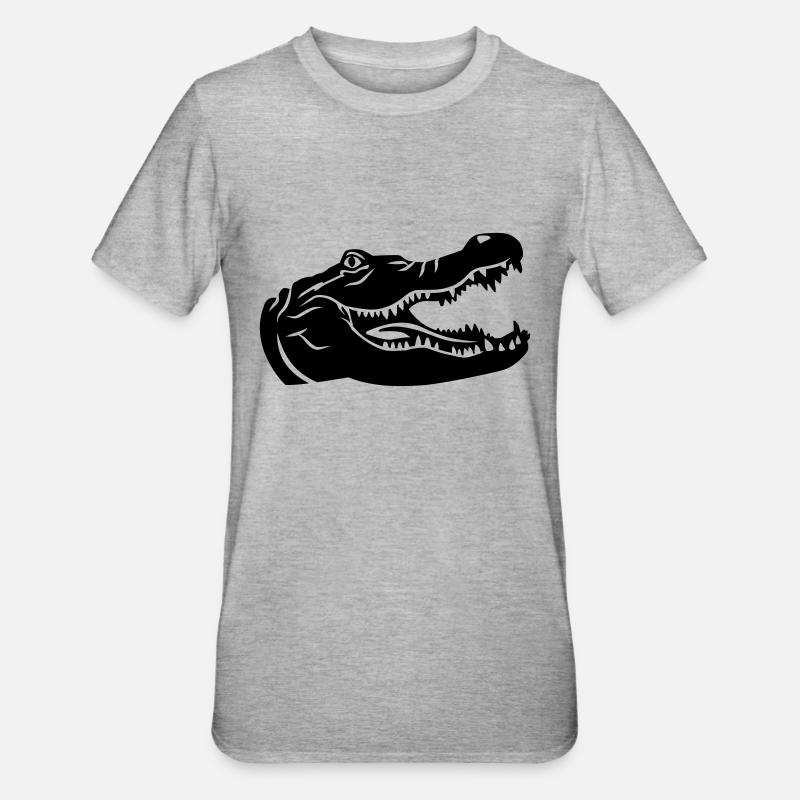 Crocodile - T-shirt polycoton Unisexe - gris chiné