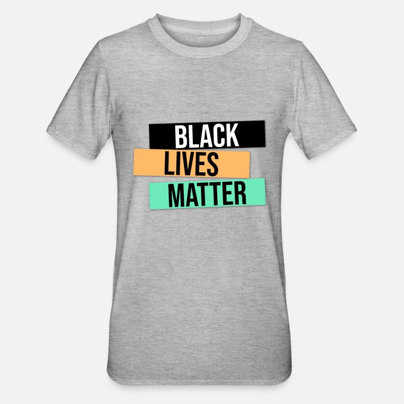 BLM Design Gift - Unisex Polycotton T-Shirt - heather grey