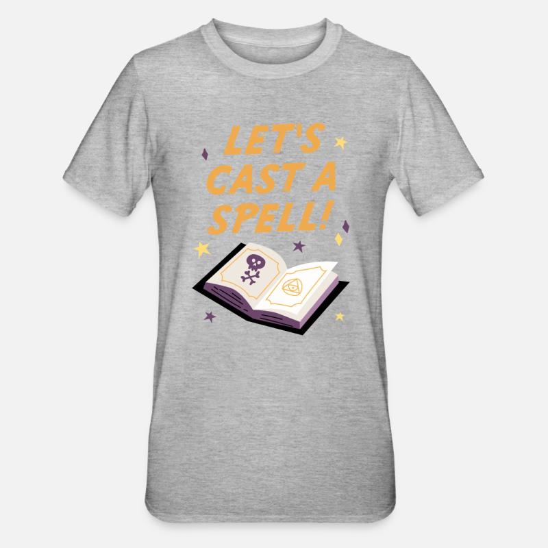 Jetons un sort, Halloween - T-shirt polycoton Unisexe - gris chiné