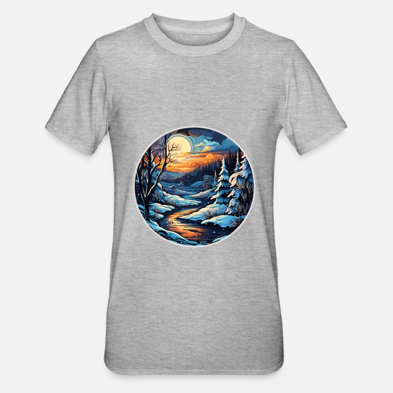 Hiver - T-shirt polycoton Unisexe - gris chiné