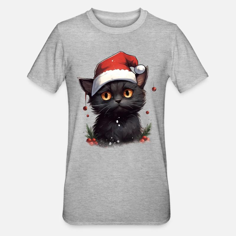 Schnurrbart-Wünsche - Unisex Polycotton T-Shirt - Grau meliert