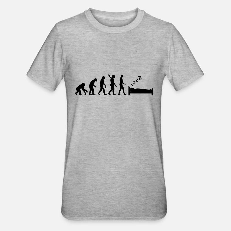 Evolution Dormir - T-shirt polycoton Unisexe - gris chiné