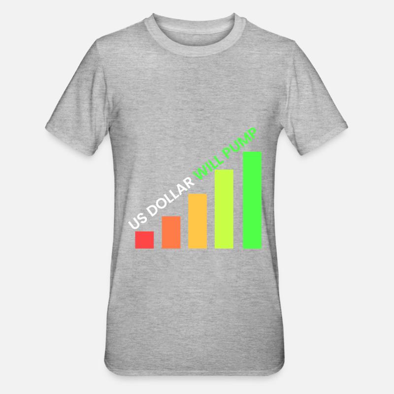 US Dollar wird pumpen - Unisex Polycotton T-Shirt - Grau meliert