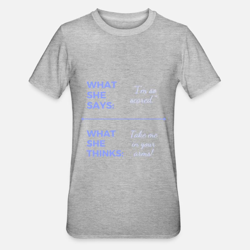 Prenez-moi dans vos bras ! - T-shirt polycoton Unisexe - gris chiné