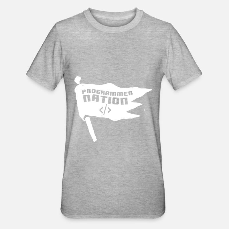 Programmierer Coder Software Entwickler - Unisex Polycotton T-Shirt - Grau meliert