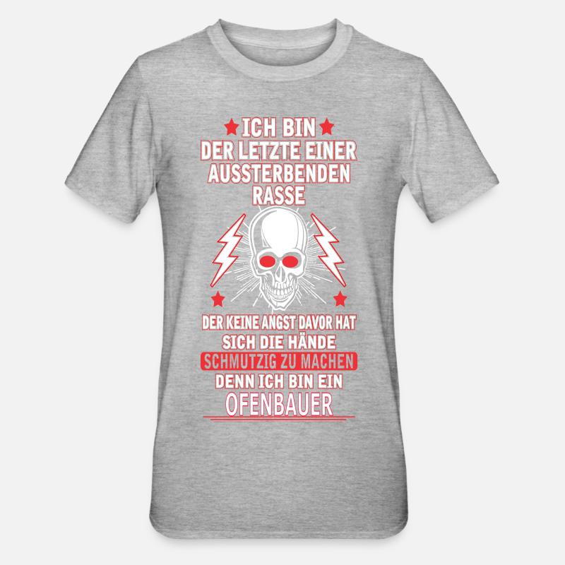 OFENBAUER - Unisex Polycotton T-Shirt - Grau meliert