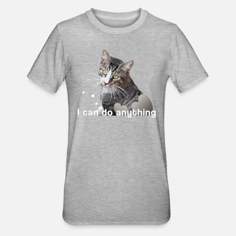 Chat Mietze Chaton chat - T-shirt polycoton Unisexe - gris chiné