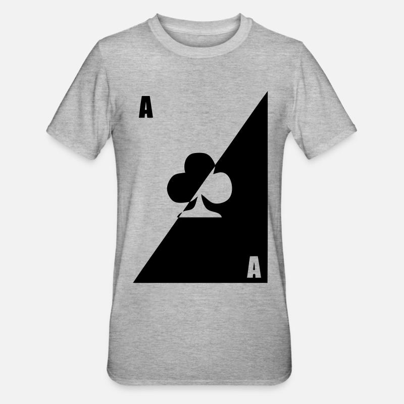 map as black white clover - Unisex Polycotton T-Shirt - heather grey