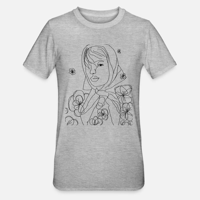 Fille de fleurs - T-shirt polycoton Unisexe - gris chiné