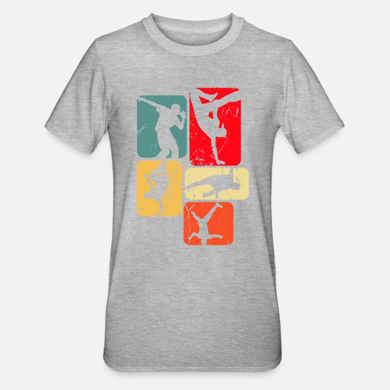 Breakdance Breakdancer Breakdancing - Unisex Polycotton T-Shirt - Grau meliert