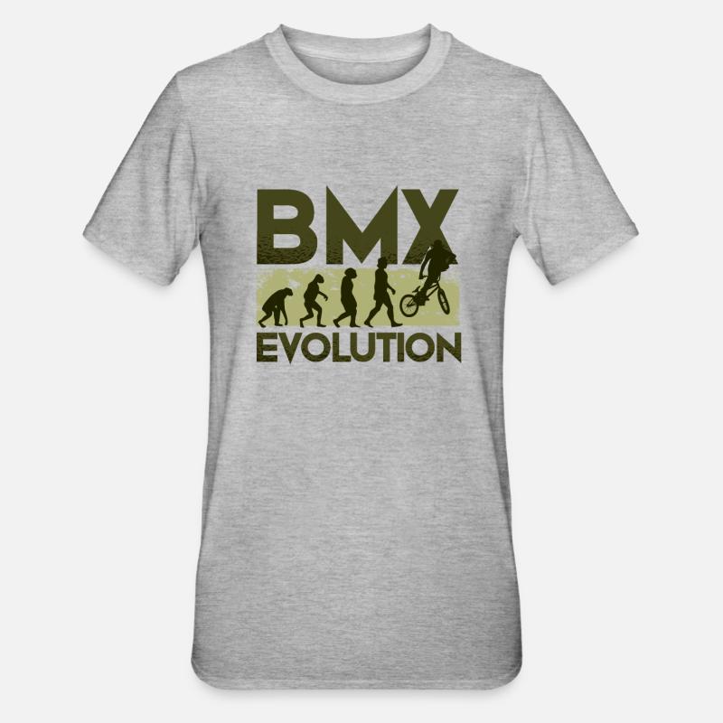 BMX Evolution - T-shirt polycoton Unisexe - gris chiné
