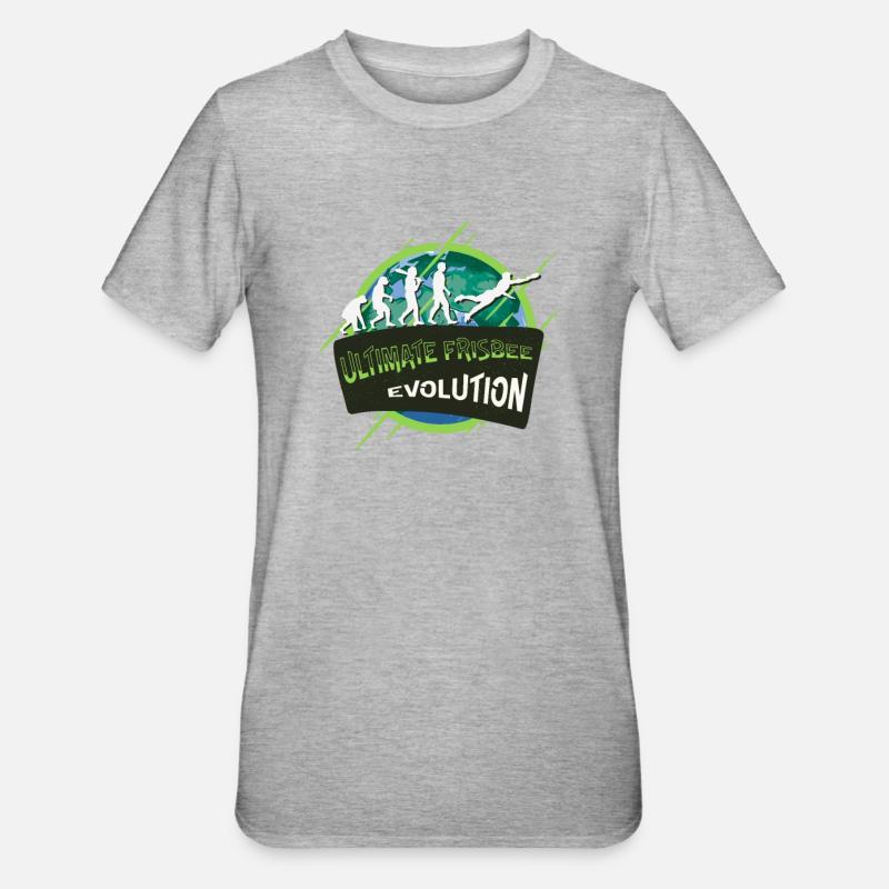 Évolution ultime du frisbee - T-shirt polycoton Unisexe - gris chiné