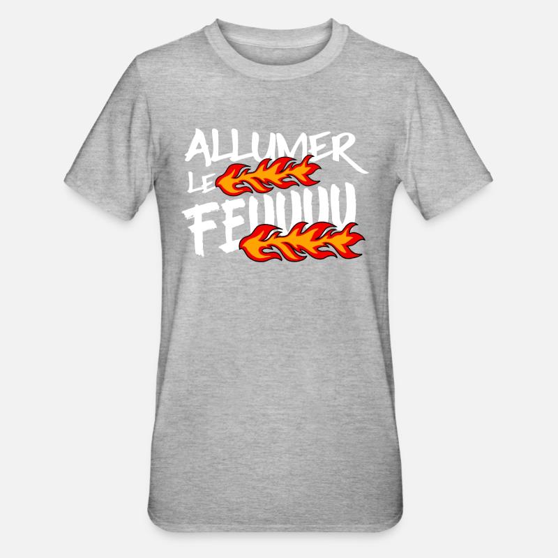 Allumer le feu - T-shirt polycoton Unisexe - gris chiné