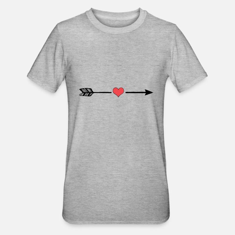 Flèche de Cupidon - T-shirt polycoton Unisexe - gris chiné