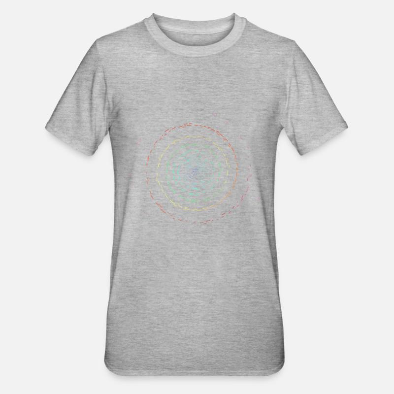 Regenbogen Kreisel Selbst gestalten - Unisex Polycotton T-Shirt - Grau meliert