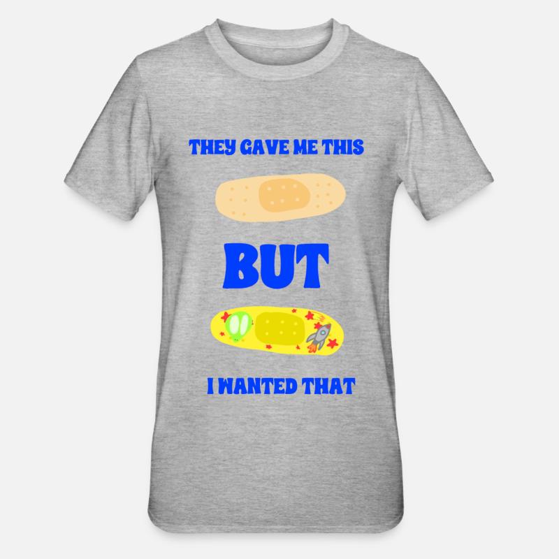 Klassisches Dressing oder Space Dressing - Unisex Polycotton T-Shirt - Grau meliert