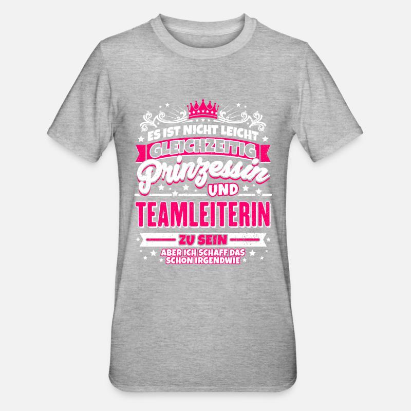 chef Princesse et équipe - T-shirt polycoton Unisexe - gris chiné