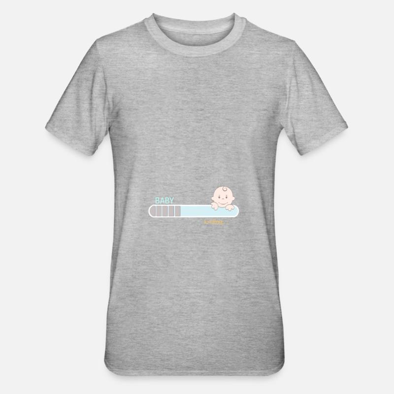 grossesse - T-shirt polycoton Unisexe - gris chiné