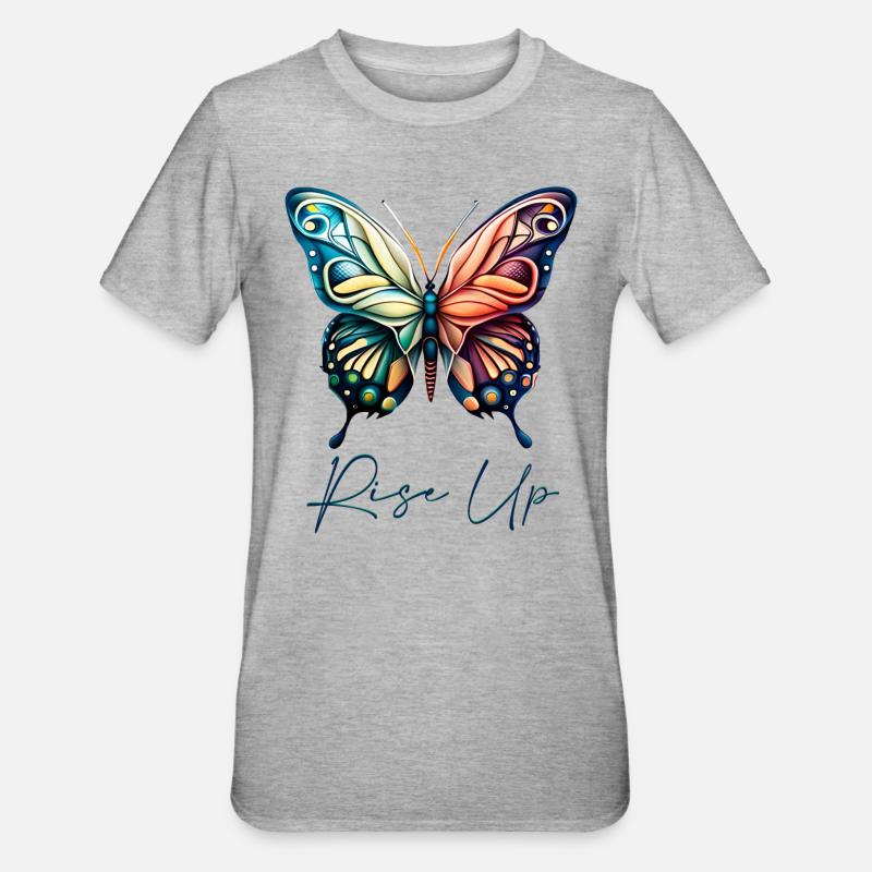 Papillon - T-shirt polycoton Unisexe - gris chiné