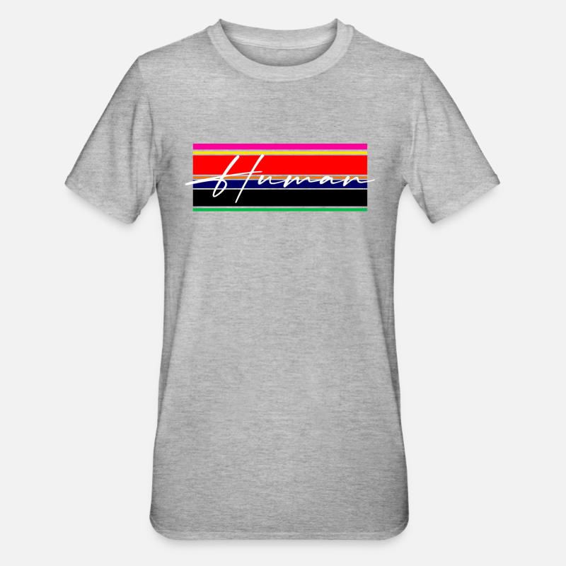 Human Ästhetik Geschenk - Unisex Polycotton T-Shirt - Grau meliert