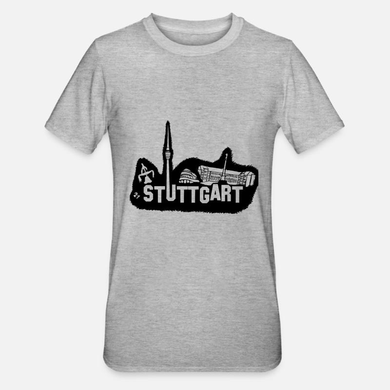 STUTTGART - T-shirt polycoton Unisexe - gris chiné