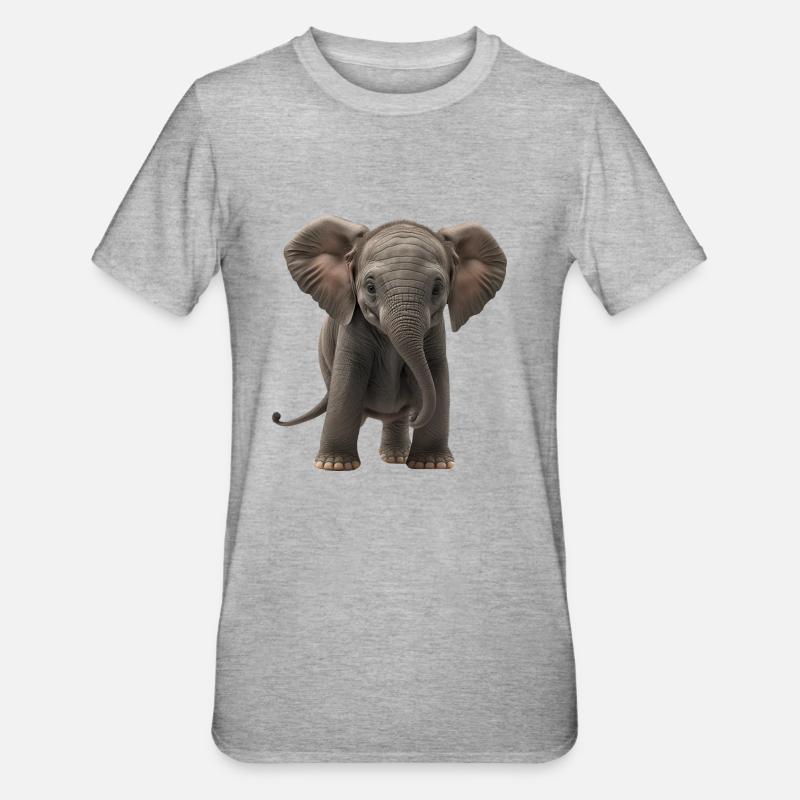Bébé éléphant éléphant bébé cool enfants éléphant - T-shirt polycoton Unisexe - gris chiné
